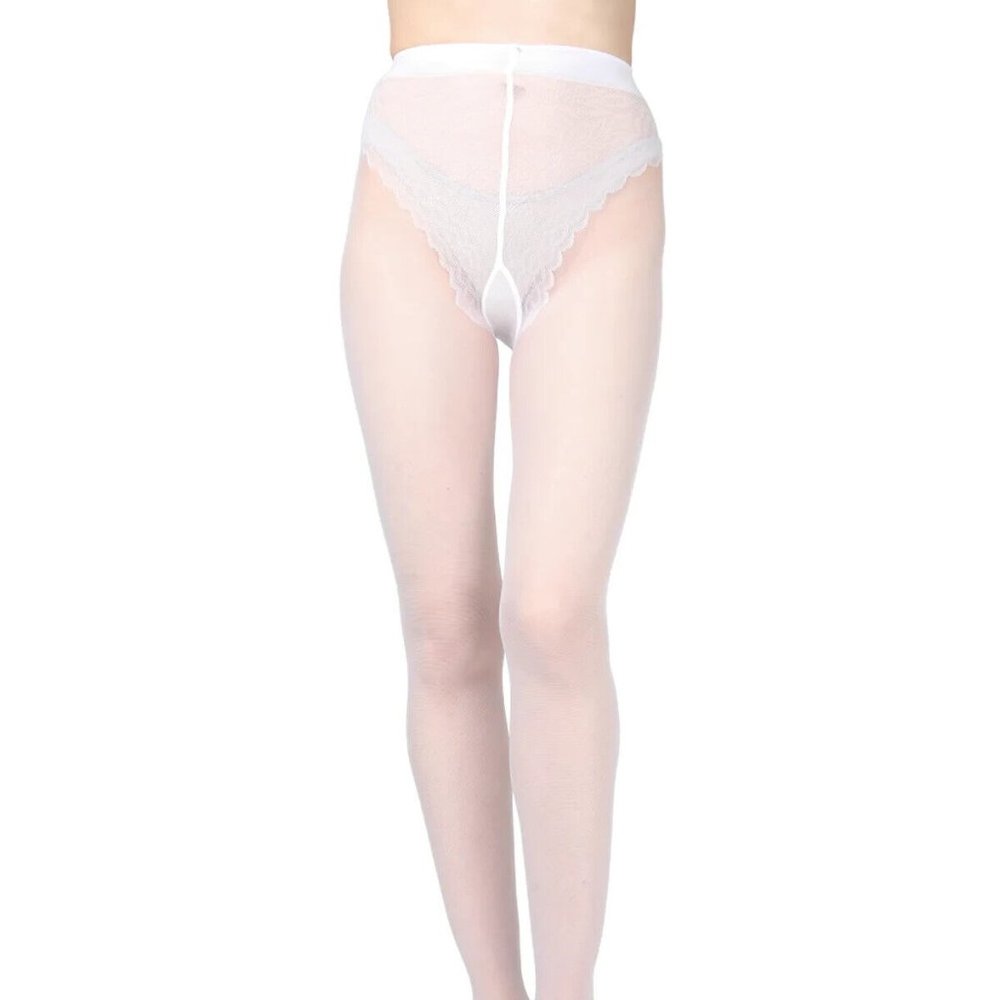 Pantyhose Sheer Lace Bikini Brief XL Wedding MeMoi